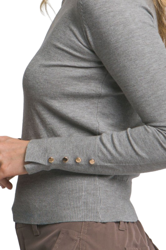 London Girl Knit top Heather Gray