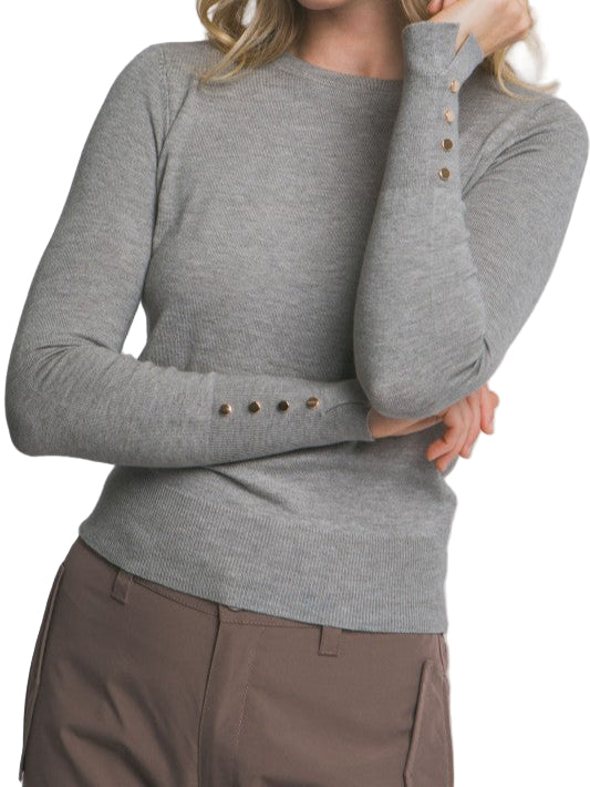 London Girl Knit top Heather Gray