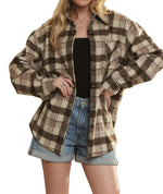 Brown Plaid Shacket
