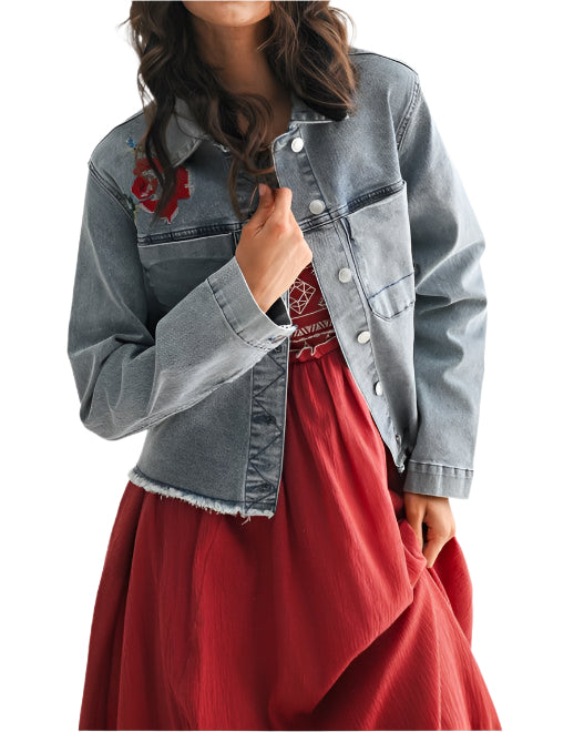 Embroidered Rose Jacket
