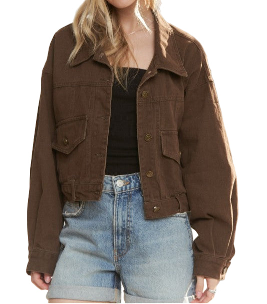 The Jaxi jacket in Chocolate