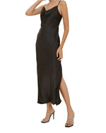 In the moment slip dress- Black