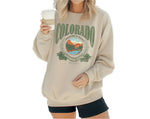 Colorado National Park crewneck sweatshirt oat