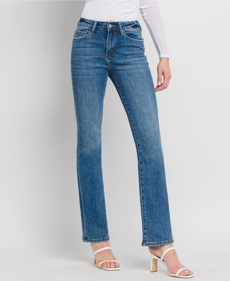 High rise slim bootcut jeans