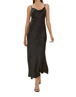 In the moment slip dress- Black