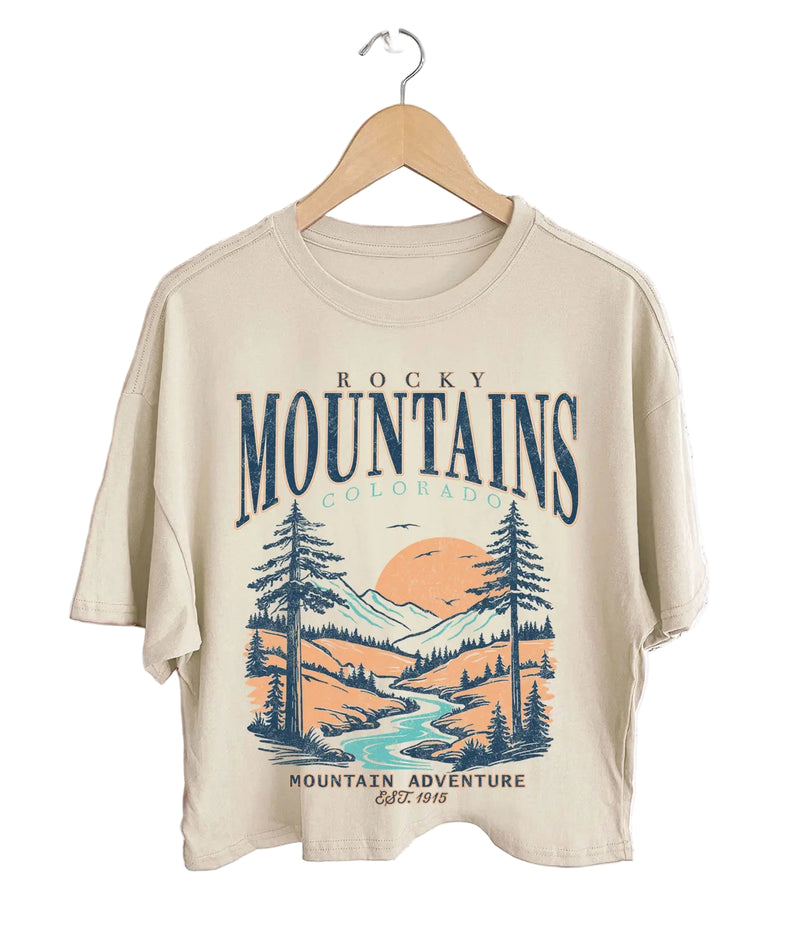 Rocky Mountain Girl Cropped Tee