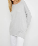 Boat neck knit top
